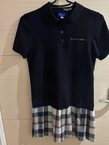 BLUE LABEL 폴로 셔츠 스타일 미니 원피스 36