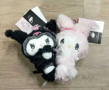 산리오 마이멜로디 쿠로미 봉제 인형 마스코트 2개 세트