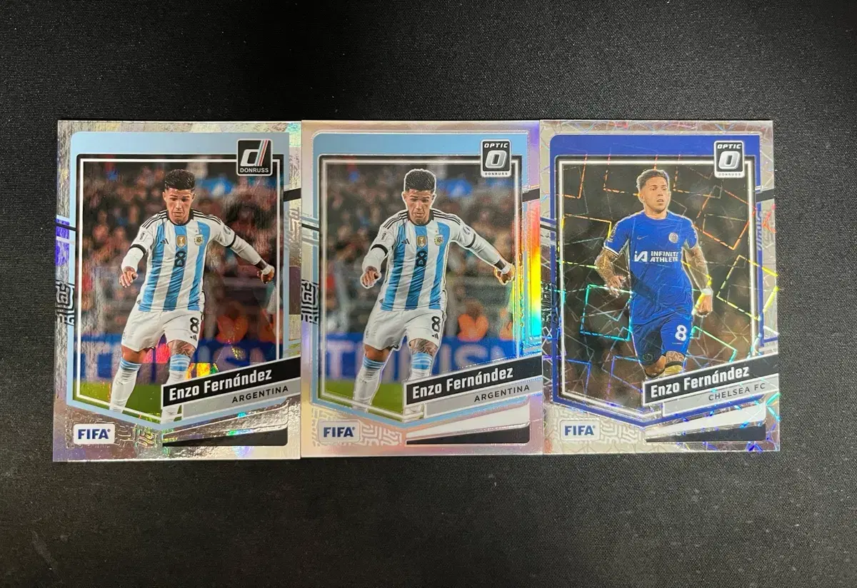 Donruss 엔조 페르난데스 축구 카드 3장