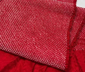 a-879 순수 실크 오비 장식 천 총 쉬보리 후리소데 성인식 빨간색