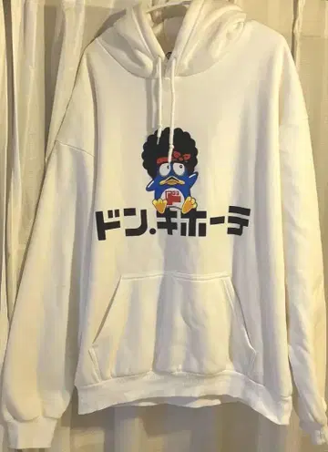 블루의 마즈 돈키호테 콜라보 후드 부착 후드 맨투맨 L 사이즈