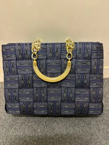 이탈리아제 GERMAIN 네이비 핸드백