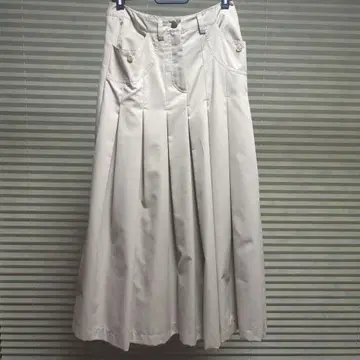 Otto 라이트 베이지 플리츠 플레어 스커트 11호