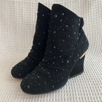 herb 비쥬 숏부츠 사이드 지퍼 22.5cm 블랙