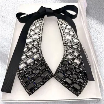 마담 히로코 비쥬 리본 탈부착 카라 블랙 계열