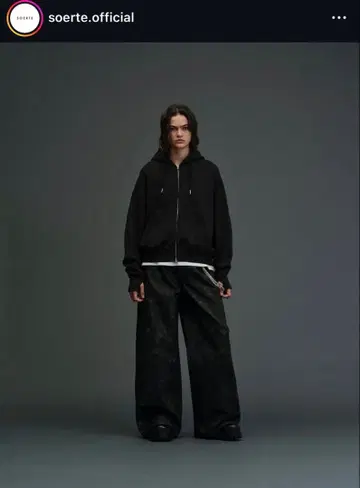 Soerte 다크 그린 합성 피혁 와이드 팬츠