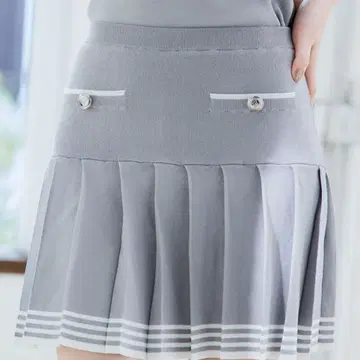 Riu Bicolor line pleats short skirt