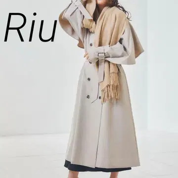 riu combined embossed trench coat