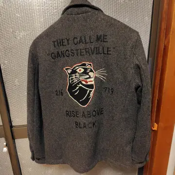 GANGSTERVILLE 자수 그레이 울 자켓