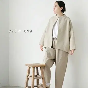 evam eva 울 트위드 숏 코트