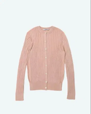 SLOANE 18G 와이드 리브 실크 크루넥 가디건