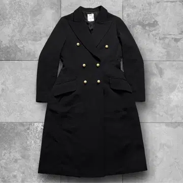 매디슨 블루 펄 더블 체스터 코트 블랙 00 롱 가을/겨울