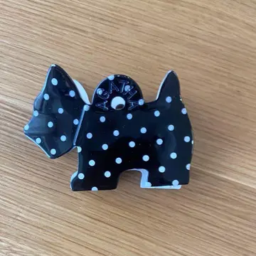 AGATHA 도트 강아지 모양 테리어 헤어 클립