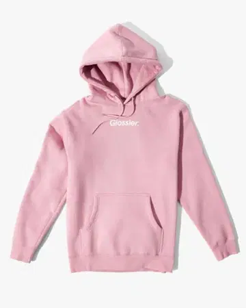 미사용 새상품 Glossier 핑크 후드티 hoodie