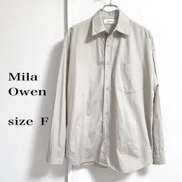 Mila Owen 미라 오웬 긴팔 셔츠 면 100% 사이즈 F 베이지