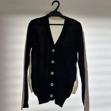 sacai luck 바이컬러 코튼 가디건 초특가 사카이