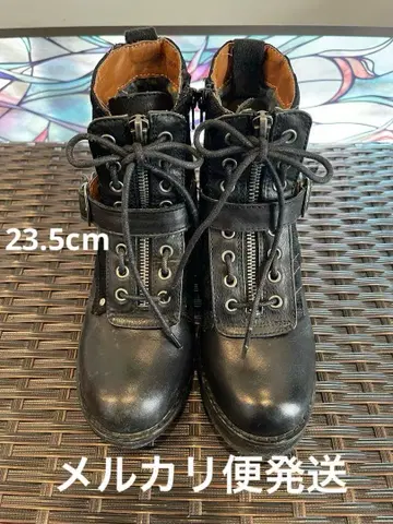 YOSUKE 블랙 숏부츠