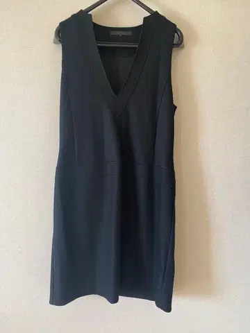 ANAYI 블랙 오버롤 스커트 38