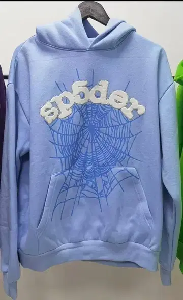 sp5der Sky blue 스파이더 후드티 레어
