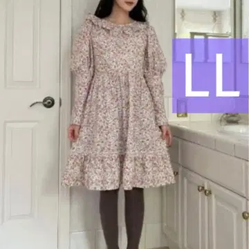 maihee 시마무라 무릎 기장 꽃무늬 원피스 LL