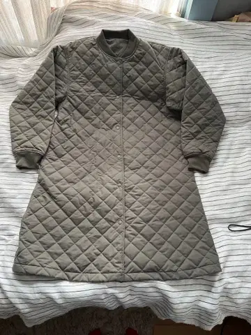 MUJI 워셔블 퀼팅 롱 코트