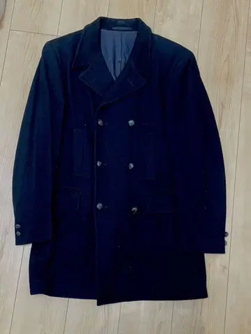 울 피 코트 블랙 666 모즈 스킨스