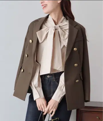 BLUEEAST 브라운 테일러드 자켓 M/L 사이즈