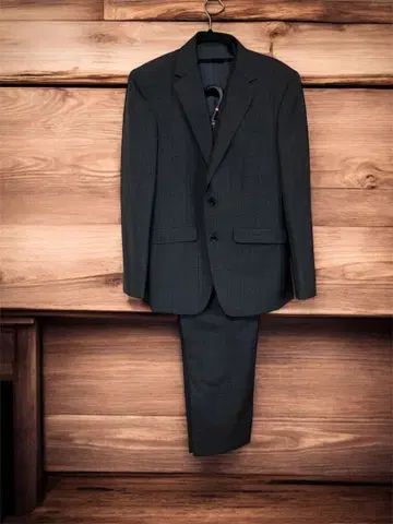 정장 셀렉트 3피스 수트 체크 다크 네이비 사이즈 AB5