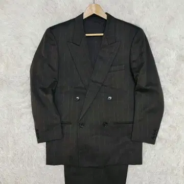 준 멘 바론 모델 더블 S~M 상당 핀스트라이프 그레이