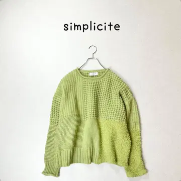 simplicite 비대칭 스위칭 니트 스웨터