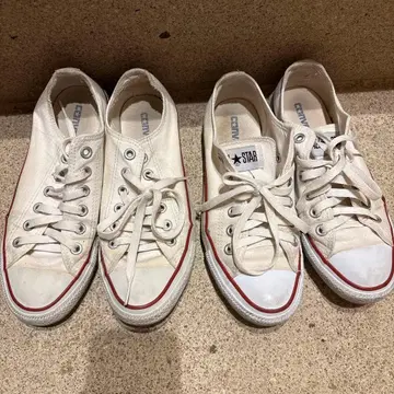 CONVERSE 화이트 스니커즈 레드라인