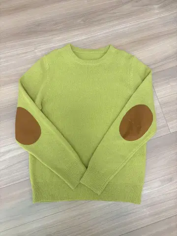 SOPH 그린 니트 스웨터 엘보 패치