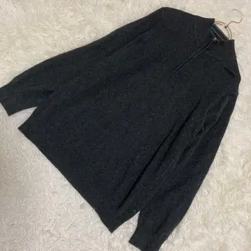 EDDIE BAUER 하프 지퍼 니트 차콜 그레이 S 깔끔한