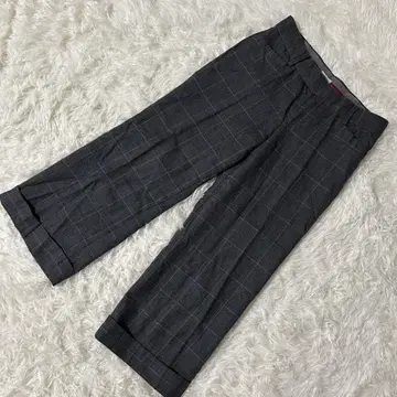 고품질 IENA 체크 팬츠 그레이 38