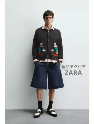 ZARA 미키마우스 울 가디건 S