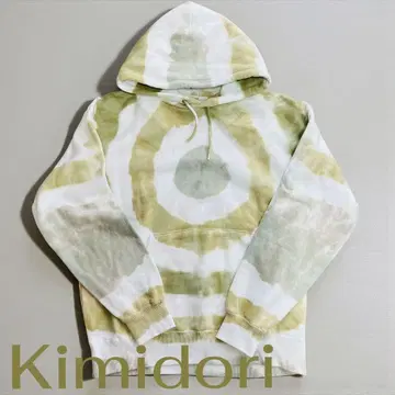Kimidori 타이다이 디자인 후드 부착 후드티