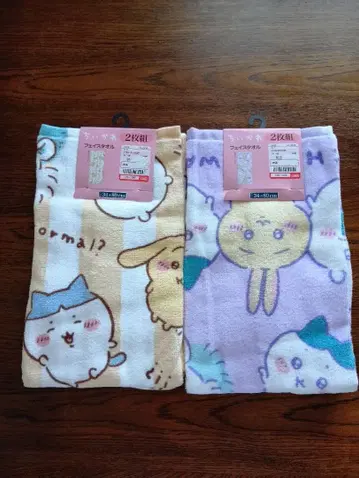 치이카와 페이스 타월 2개 세트