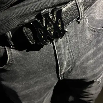 블랙 로고 벨트