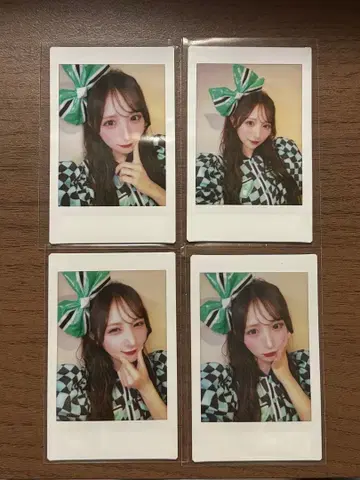 CandyTune 오가와 나나코 체커 의상 폴라로이드 4장