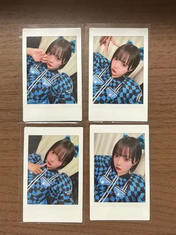Candy Tune 후쿠야마 리노 체커 의상 폴라로이드 4장