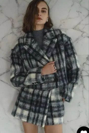 셰리에 모헤어 체크 셋업