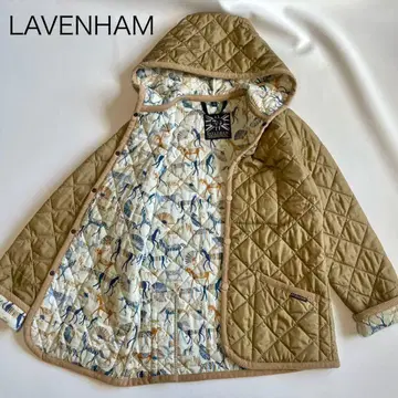 [ 라벤햄 ] 퀼팅 자켓 말 올 패턴 50주년 후드 베이지 38