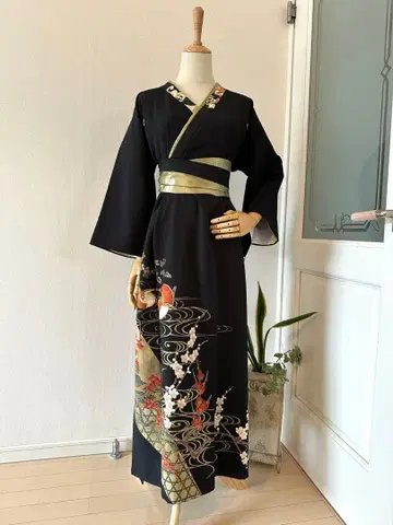 기모노 리메이크 전통 예복 기모노 드레스 오시도리 프리 사이즈