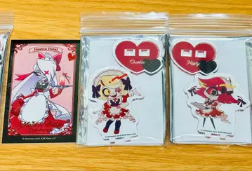 해즈빈 호텔 애니메이트 카페 금박 카드 아크릴 스탠드 찰리 바기 외