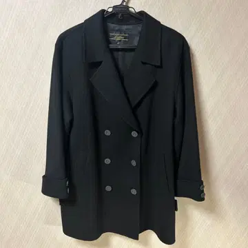 Leilian 블랙 더블 브레스트 코트 13+호