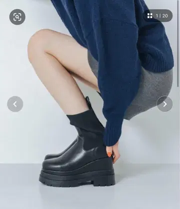 [ 시착만 한 상품 ] EVOL 니트 숏부츠 S