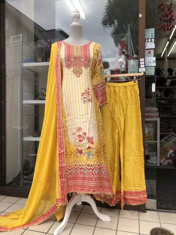 쿠르타, 팬츠, 숄 (3점 세트)