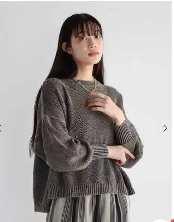 [새상품급] RADIATE 워시 디자인 로우게이지 니트 차콜 그레이