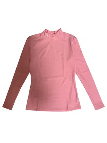 언더아머 핑크 하이넥 긴팔 셔츠