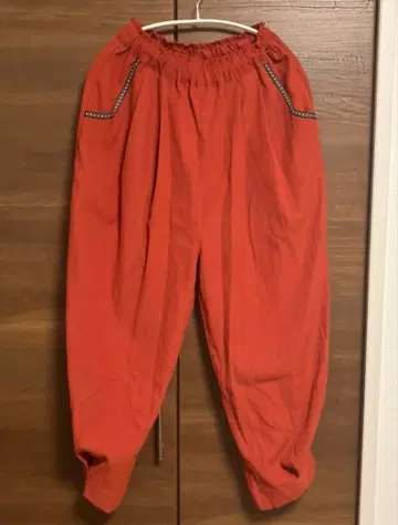 티티카카 피치 스킨 에그 턱 팬츠 에스닉 L